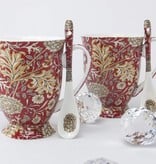 The Morris - stylish porcelain cups in gift box - red