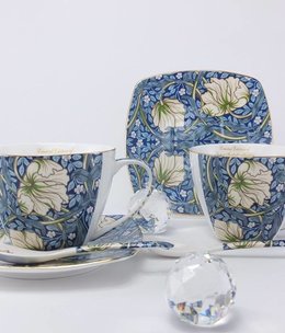 The Morris - Cappuccino cups in blue