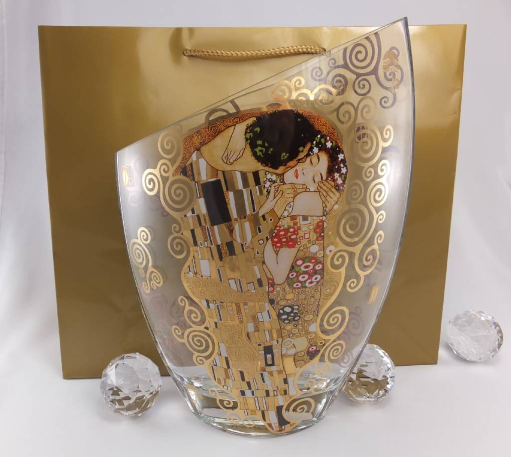 CARMANI - 1990 Gustav Klimt - The Kiss - glass vase III