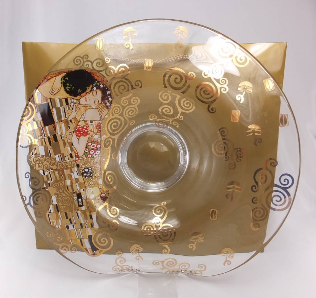 CARMANI - 1990 Gustav Klimt - The Kiss - Decoration Bowl / Glass Bowl