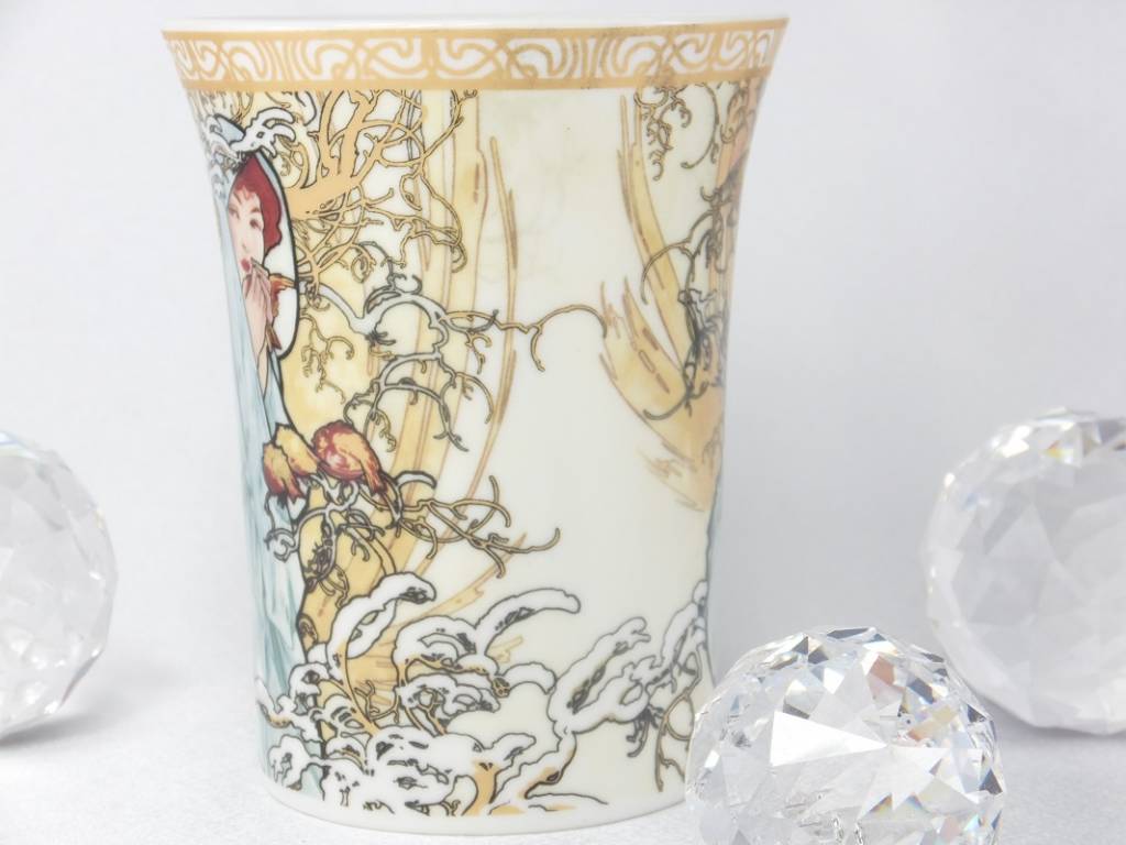 CARMANI - 1990 Alfons Mucha - The Four Seasons - Winter - Coffee cup in a gift box