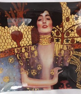 CARMANI - 1990 Gustav Klimt - Glasteller - 25 x 25 cm - Judith