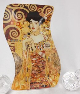 CARMANI - 1990 Gustav Klimt - Adele - glass plate S-shape