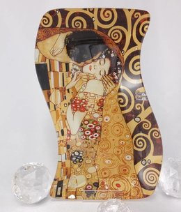 CARMANI - 1990 Gustav Klimt - The Kiss - glass plate S-shape
