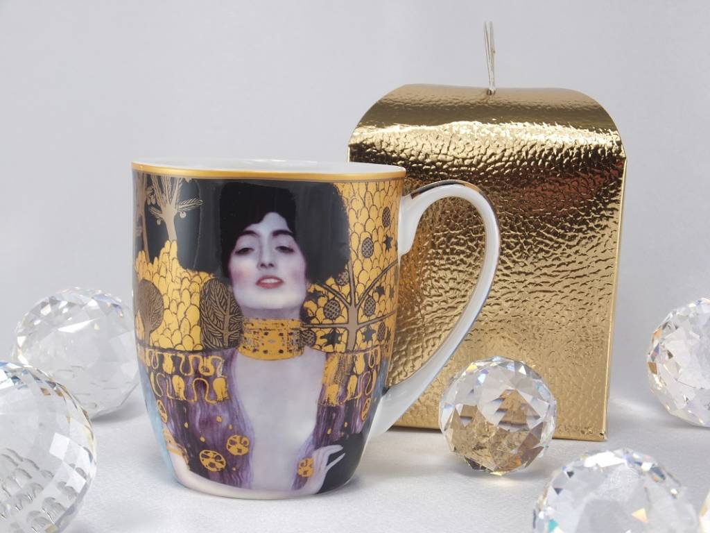 DELUXE by MJS Gustav Klimt Judith coffee cup in gift box