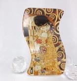 CARMANI - 1990 Gustav Klimt - Glasteller -S-Form -klein - Der Kuss  18 x 13 cm