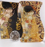 CARMANI - 1990 Gustav Klimt - Glasteller -S-Form -klein - Der Kuss  18 x 13 cm