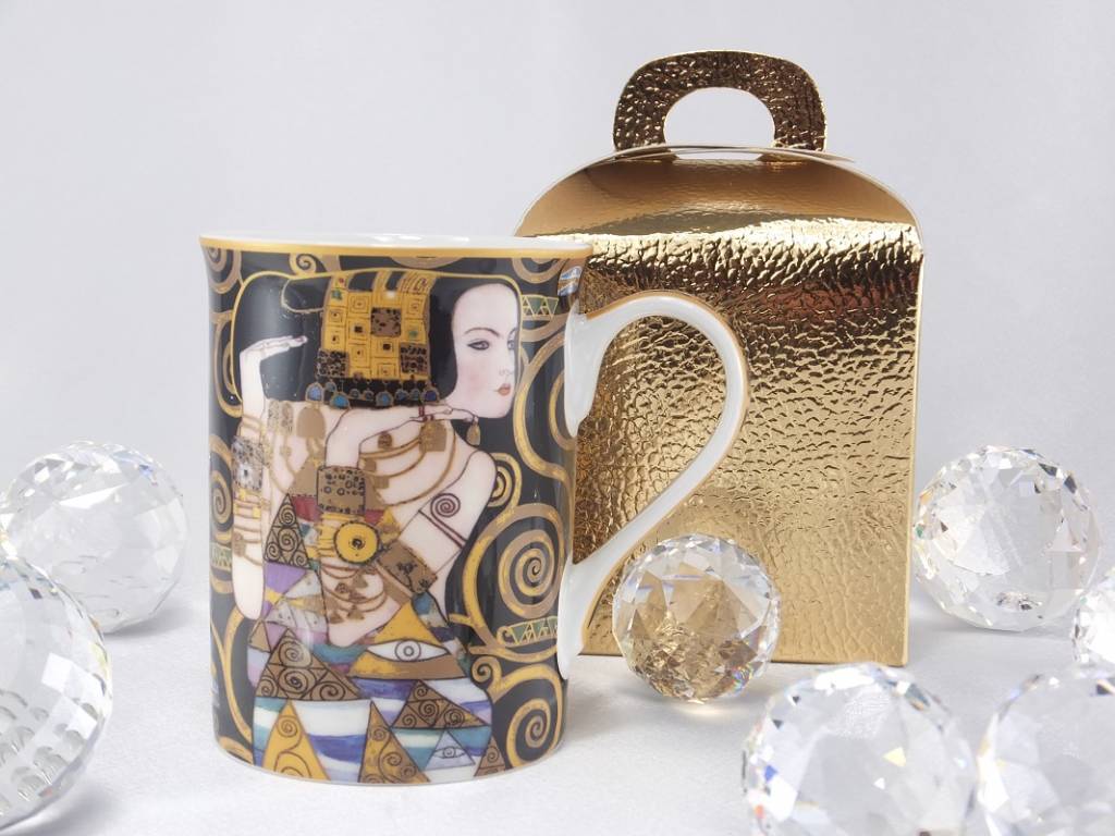 DELUXE by MJS Gustav Klimt - Erwartung - Kaffeetasse  in Geschenkbox