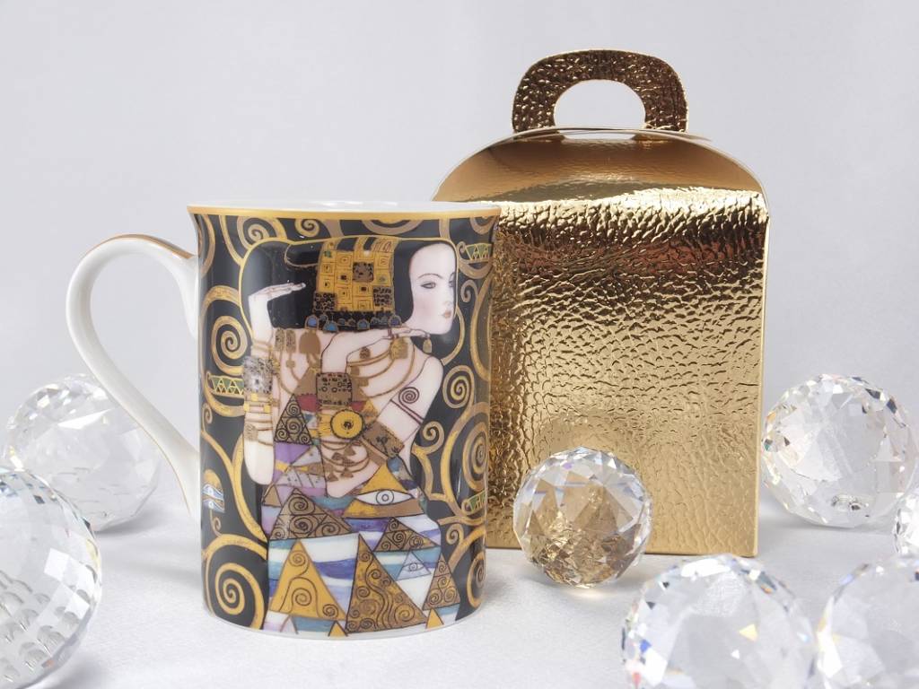 DELUXE by MJS Gustav Klimt - Erwartung - Kaffeetasse  in Geschenkbox