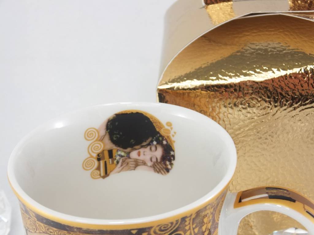 DELUXE by MJS Gustav Klimt - Der Kuss - Kaffeetasse in Geschenkbox