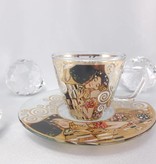 CARMANI - 1990 Gustav Klimt - Espressotasse aus Glas in Geschenkbox