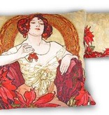 CARMANI - 1990 Alfons Mucha - Precious Stones - Ruby - Pillow