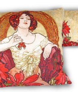 CARMANI - 1990 Alfons Mucha - Ruby - Pillow