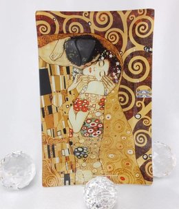 CARMANI - 1990 Gustav Klimt - The Kiss - Glass Plate - Box
