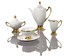 Cmielow - 1790 Glamor VII - Tea set for 6 persons with gold decoration