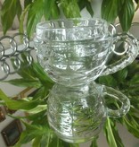 IRENA -  1924  Glass cup / cappuccino glass cup round with integrated ornament in 6 variants.