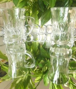 IRENA -  1924  Glass cup narrow 4 motifs