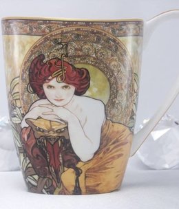 CARMANI - 1990 Alfons Mucha - Emerald Coffee Mug Vanessa