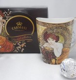 CARMANI - 1990 Alfons Mucha - The Precious Stones - Emerald - Coffee Cup Vanessa