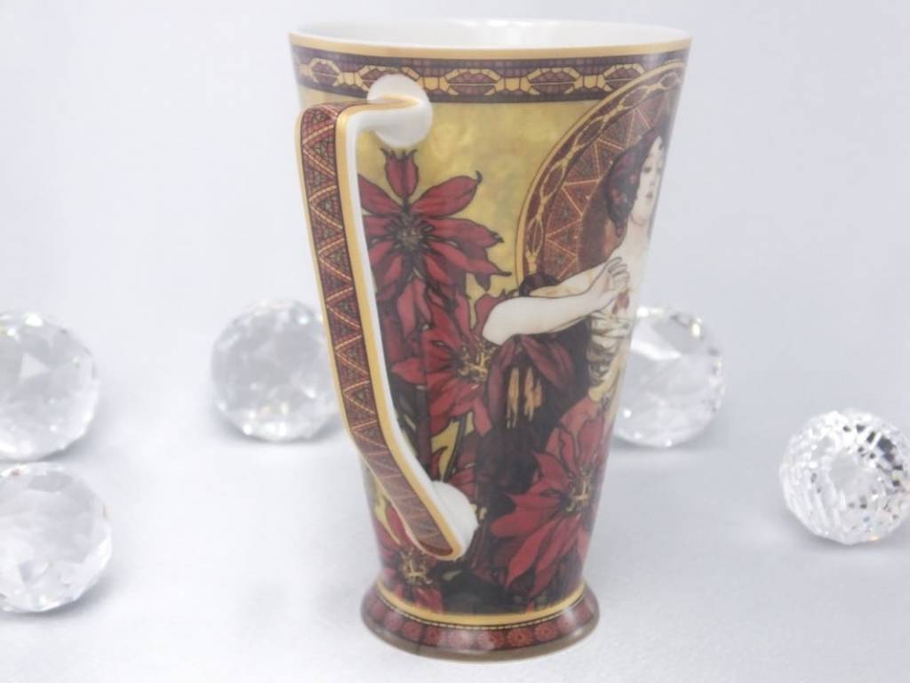 CARMANI - 1990 Alfons Mucha -  The Precious Stones  -Rubin - XXL Kaffeetasse