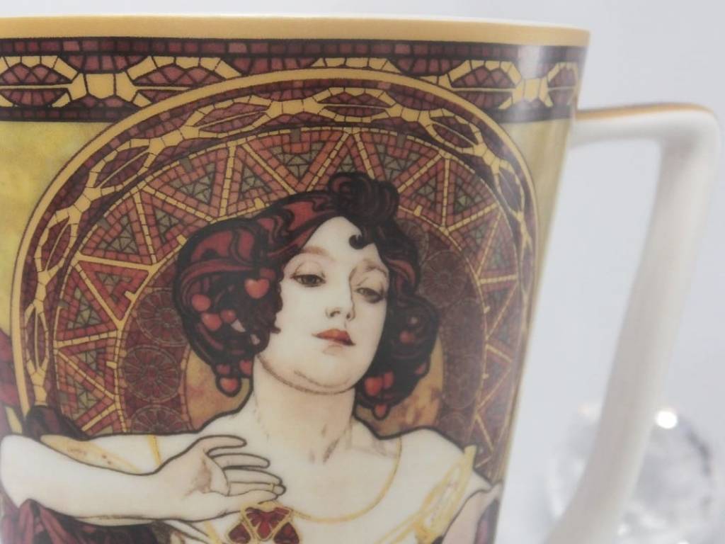 CARMANI - 1990 Alfons Mucha - The Precious Stones Ruby - XXL Coffee Mug