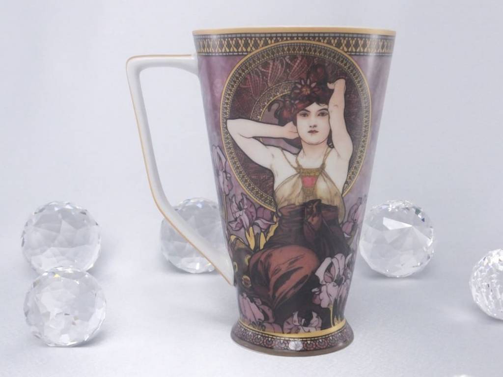 CARMANI - 1990 Alfons Mucha - The Precious Stones - Amethyst - XXL Coffee Mug