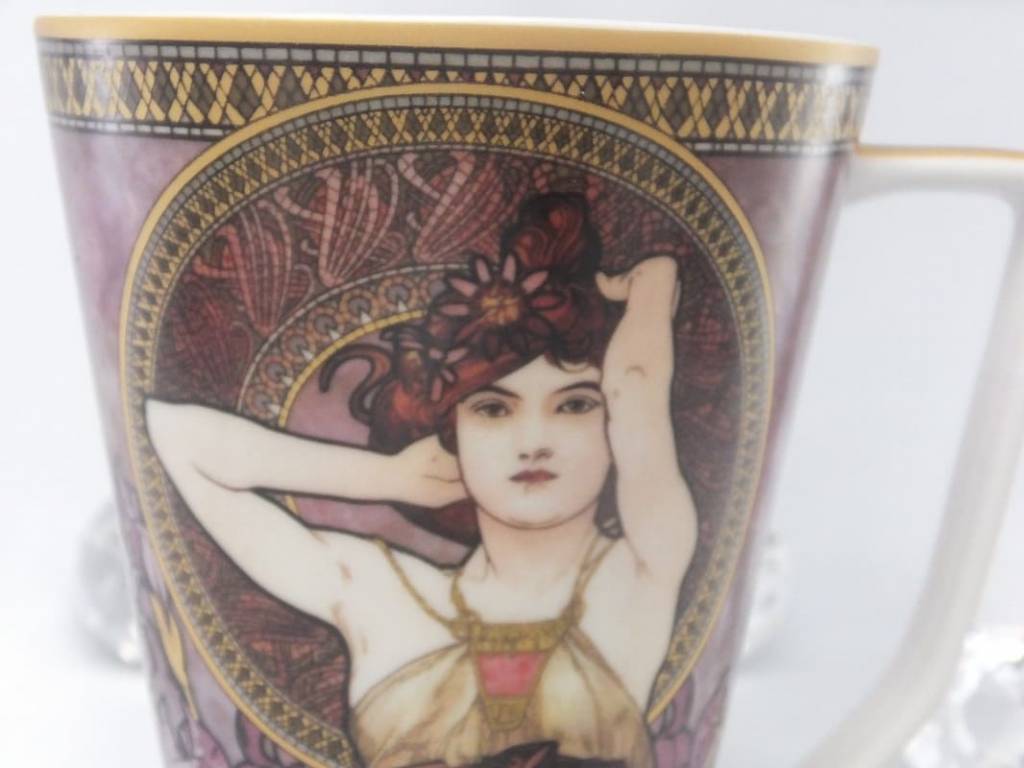 CARMANI - 1990 Alfons Mucha -  The Precious Stones  - Amethyst - XXL Kaffeetasse