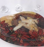 CARMANI - 1990 Alfons Mucha - Ruby - Heart shaped decoration plate