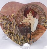 CARMANI - 1990 Alfons Mucha - Saragd - Heart shaped decoration plate