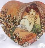 CARMANI - 1990 Alfons Mucha - Topaz - Decoration plate in heart shape