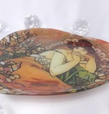 CARMANI - 1990 Alfons Mucha - Topaz - Decoration plate in heart shape