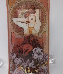 CARMANI - 1990 Alfons Mucha - Amethyst - glass plate