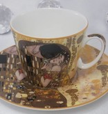 CARMANI - 1990 Gustav Klimt - Coffee cup with saucer - The Kiss - bright