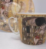 CARMANI - 1990 Gustav Klimt - Coffee cup with saucer - The Kiss - bright