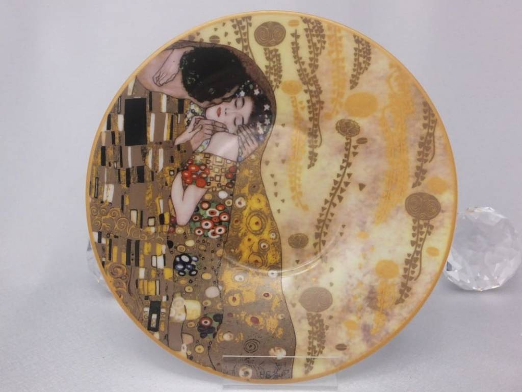 CARMANI - 1990 Gustav Klimt - Coffee cup with saucer - The Kiss - bright