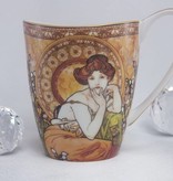 CARMANI - 1990 Alfons Mucha - The Precious Stones -Topaz - Coffee Cup Vanessa