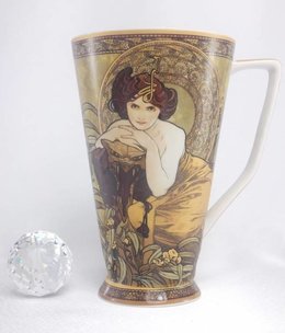 CARMANI - 1990 Alfons Mucha - Emerald - XXL Coffee Cup