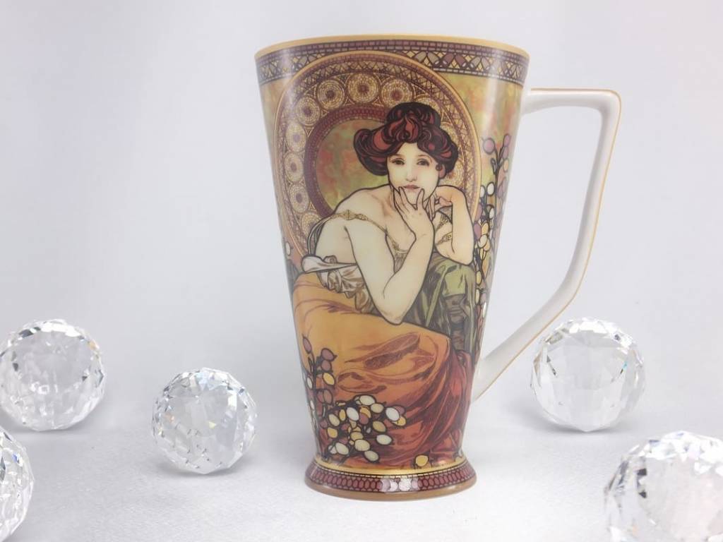 CARMANI - 1990 Alfons Mucha -  The Precious Stones  -Topaz  - XXL Kaffeetasse