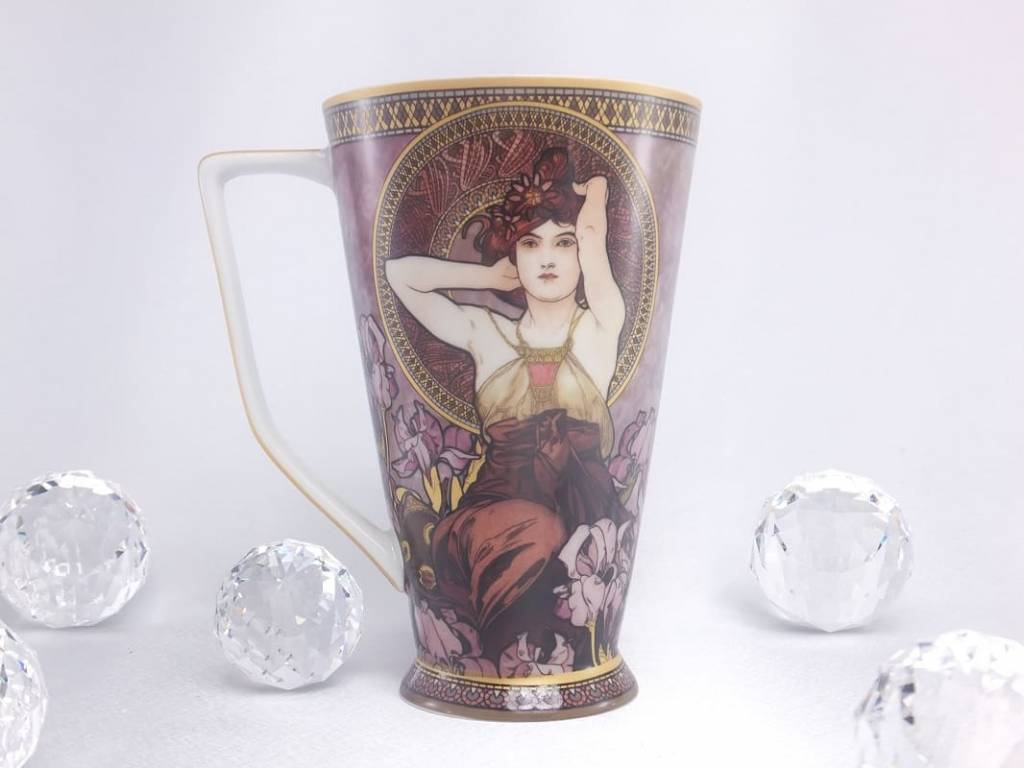 CARMANI - 1990 Alfons Mucha -  The Precious Stones  - Amethyst - XXL Kaffeetasse