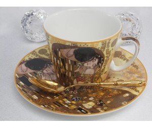 ➤ Gustav Klimt The Kiss - Espresso cups collection by DELUXE by MJS -  DELUXE by MJS