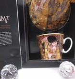 CARMANI - 1990 Gustav Klimt - The Kiss - Brown coffee cup with saucer