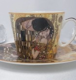 CARMANI - 1990 Gustav Klimt - Coffee cup with saucer - The Kiss - bright