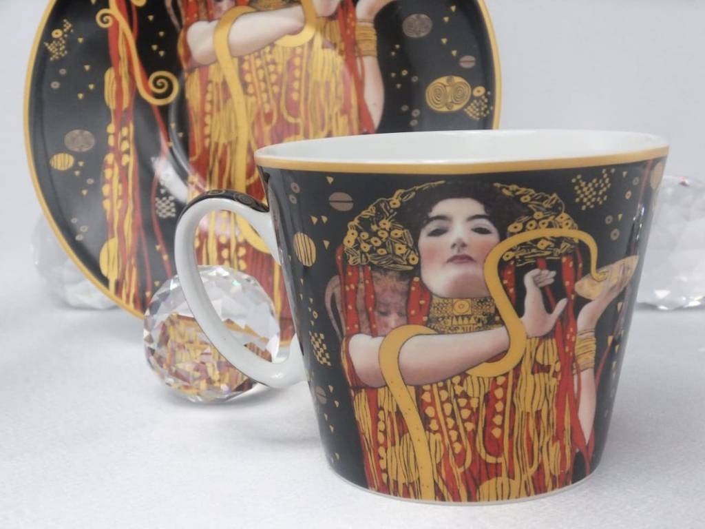 CARMANI - 1990 Gustav Klimt - Hygieia - cup with saucer - gift box