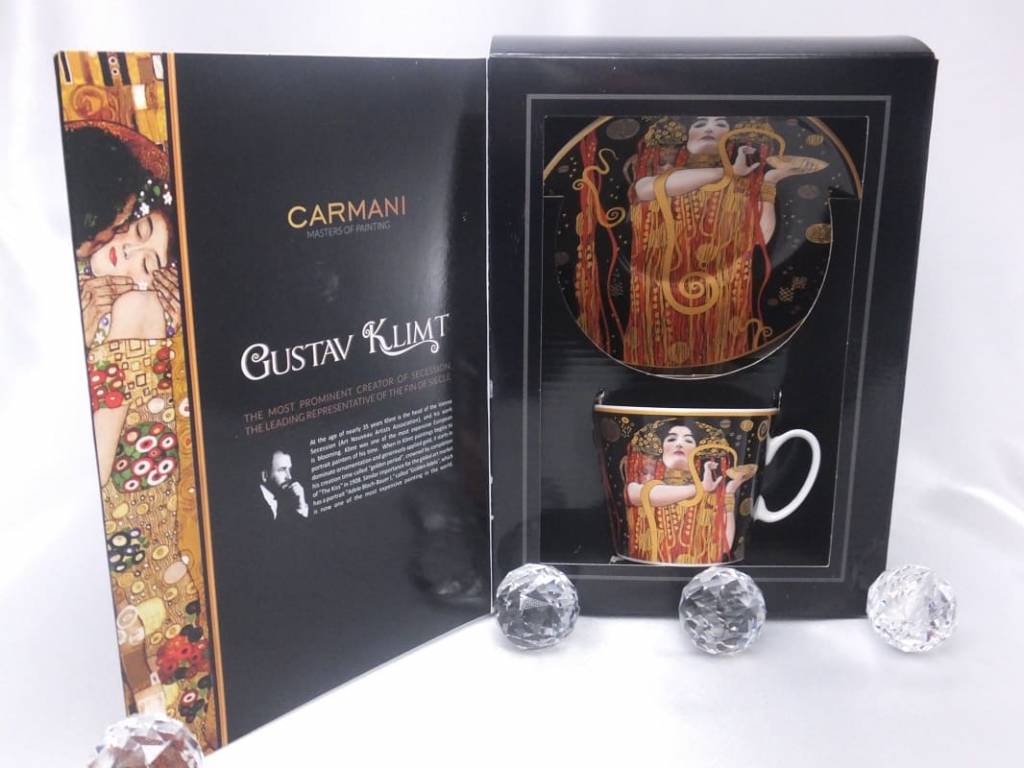 CARMANI - 1990 Gustav Klimt - Hygieia - cup with saucer - gift box