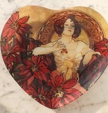 CARMANI - 1990 Alfons Mucha - Ruby - Heart shaped decoration plate