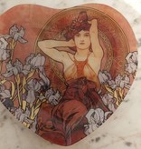 CARMANI - 1990 Alfons Mucha - Amethyst - Heart shaped decoration plate