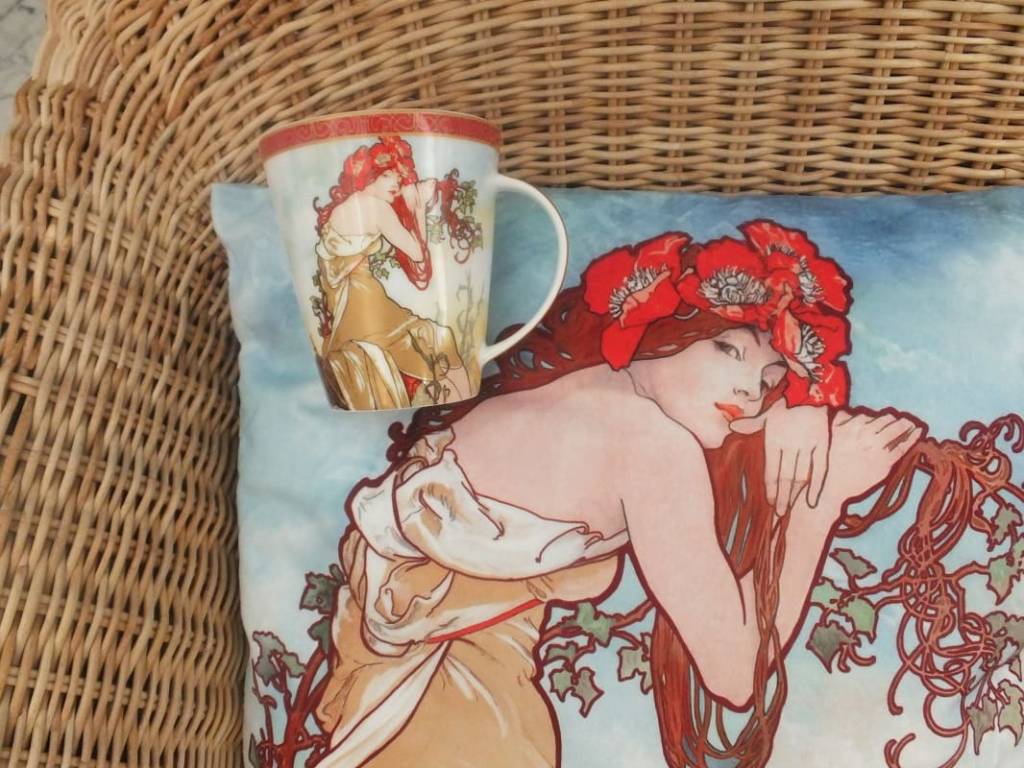 CARMANI - 1990 Alfons Mucha - Cushion - The Four Seasons - Summer