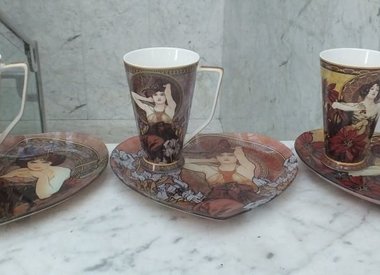 Alfons   Mucha - Kaffeetassen & Glastabletts