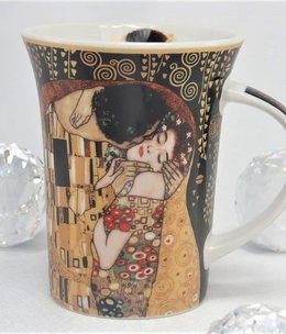 CARMANI - 1990 Gustav Klimt - Der Kuss  nero  Kaffeetasse X