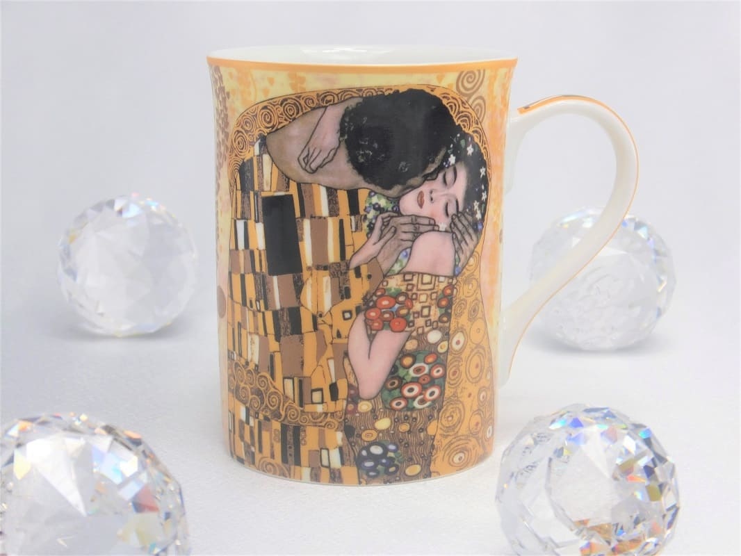 CARMANI - 1990 Gustav Klimt - The Kiss - Ivory coffee cup in gift box